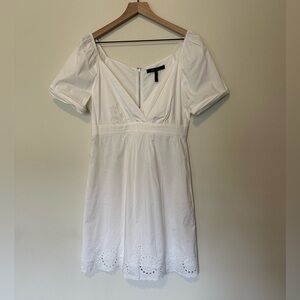 BCBGMAXAZRIA White Eyelet Mini Dress